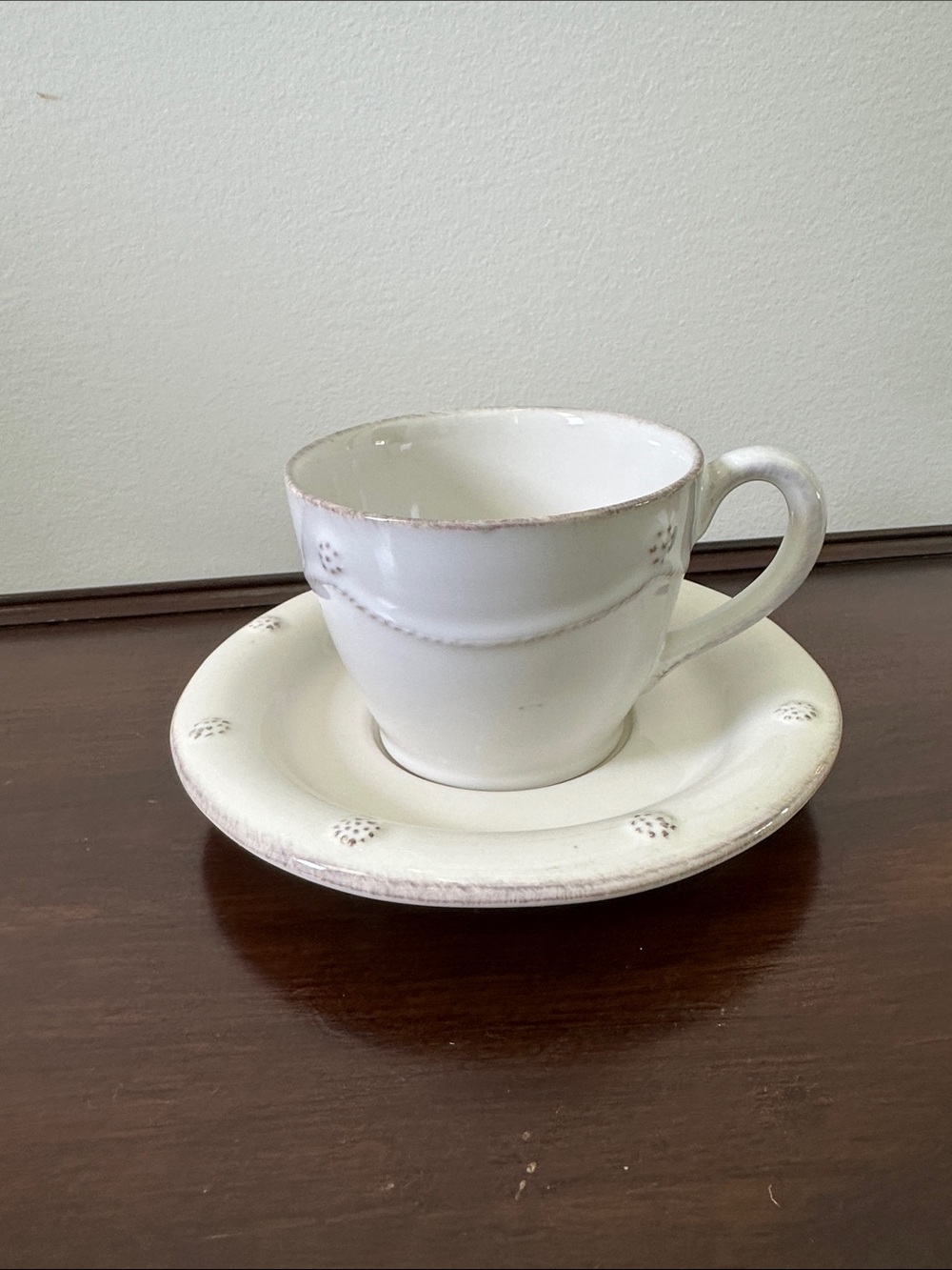 JULISKA Ceramic Teacup and Saucer Set